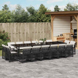 vidaXL 9-delige Tuinset poly rattan zwart