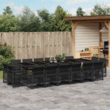 vidaXL 9-delige Tuinset poly rattan zwart