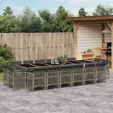 vidaXL 9-delige Tuinset poly rattan zwart