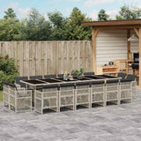 vidaXL 9-delige Tuinset poly rattan zwart