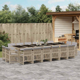 vidaXL 9-delige Tuinset poly rattan zwart