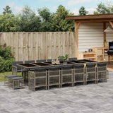 vidaXL 9-delige Tuinset poly rattan zwart
