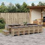 vidaXL 9-delige Tuinset poly rattan zwart