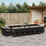 vidaXL 9-delige Tuinset poly rattan zwart