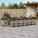 vidaXL 9-delige Tuinset poly rattan zwart