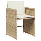 vidaXL 9-delige Tuinset poly rattan zwart