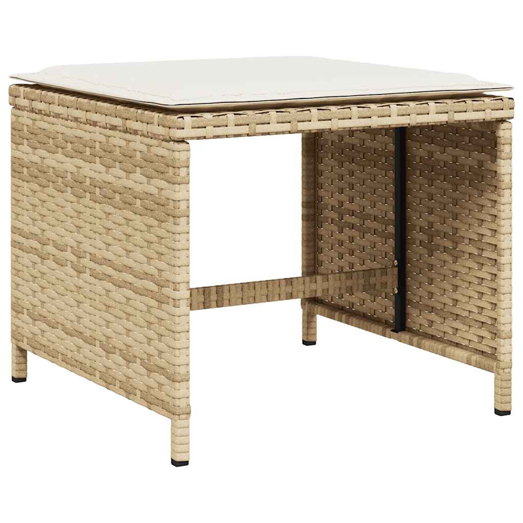 vidaXL 9-delige Tuinset poly rattan zwart