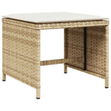 vidaXL 9-delige Tuinset poly rattan zwart