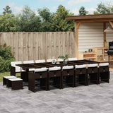 vidaXL 9-delige Tuinset poly rattan zwart