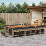 vidaXL 9-delige Tuinset poly rattan zwart
