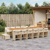 vidaXL 9-delige Tuinset poly rattan zwart