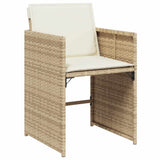 vidaXL 9-delige Tuinset poly rattan zwart