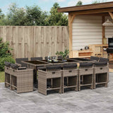 vidaXL 9-delige Tuinset poly rattan zwart