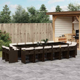 vidaXL 9-delige Tuinset poly rattan zwart