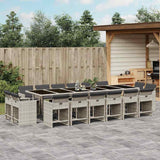 vidaXL 9-delige Tuinset poly rattan zwart