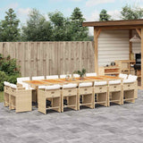 vidaXL 9-delige Tuinset poly rattan zwart