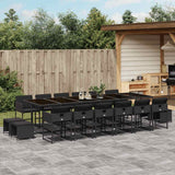 vidaXL 9-delige Tuinset poly rattan zwart