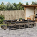 vidaXL 9-delige Tuinset poly rattan zwart