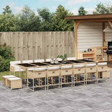 vidaXL 9-delige Tuinset poly rattan zwart