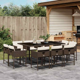 vidaXL 9-piece Garden Dining Set Poly Rattan Black