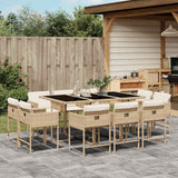 vidaXL 9-piece Garden Dining Set Poly Rattan Black