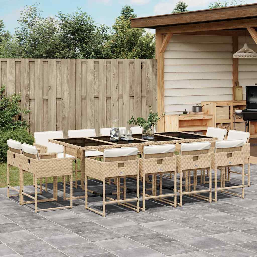 vidaXL 9-piece Garden Dining Set Poly Rattan Black