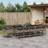 vidaXL 9-piece Garden Dining Set Poly Rattan Black