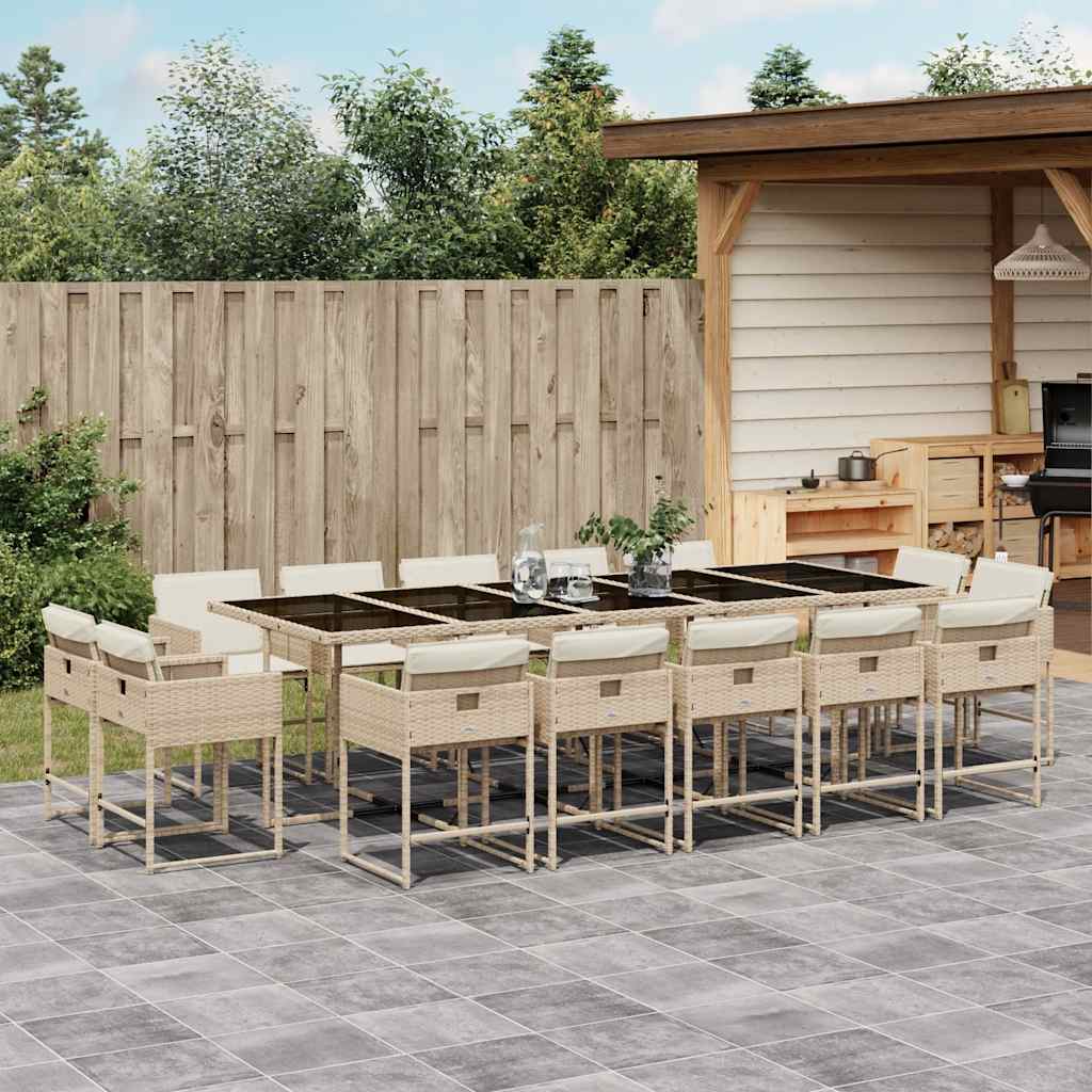 vidaXL 9-piece Garden Dining Set Poly Rattan Black