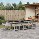 vidaXL 9-piece Garden Dining Set Poly Rattan Black