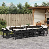 vidaXL 9-piece Garden Dining Set Poly Rattan Black