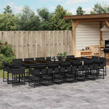 vidaXL 9-piece Garden Dining Set Poly Rattan Black