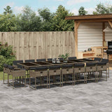 vidaXL 9-piece Garden Dining Set Poly Rattan Black