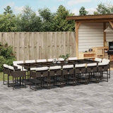 vidaXL 9-piece Garden Dining Set Poly Rattan Black