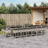 vidaXL 9-piece Garden Dining Set Poly Rattan Black