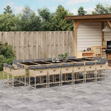 vidaXL 9-piece Garden Dining Set Poly Rattan Black