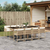 vidaXL 5-piece Garden Dining Set with Cushions Poly Rattan Black