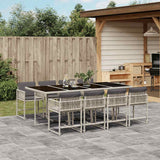 vidaXL 5-piece Garden Dining Set with Cushions Poly Rattan Black