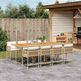 vidaXL 5-piece Garden Dining Set with Cushions Poly Rattan Black