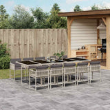 vidaXL 5-piece Garden Dining Set with Cushions Poly Rattan Black