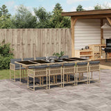 vidaXL 5-piece Garden Dining Set with Cushions Poly Rattan Black
