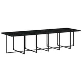 vidaXL 5-piece Garden Dining Set with Cushions Poly Rattan Black