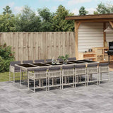 vidaXL 5-piece Garden Dining Set with Cushions Poly Rattan Black