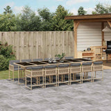 vidaXL 5-piece Garden Dining Set with Cushions Poly Rattan Black