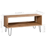 vidaXL Salontafel New York massief grenenhout lichthoutkleurig