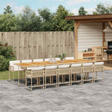 vidaXL 5-piece Garden Dining Set with Cushions Poly Rattan Black