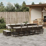 vidaXL 9-delige Tuinset poly rattan zwart