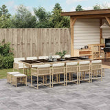 vidaXL 9-delige Tuinset poly rattan zwart