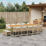 vidaXL 9-delige Tuinset poly rattan zwart