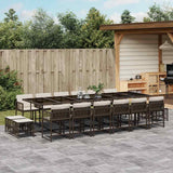 vidaXL 9-delige Tuinset poly rattan zwart