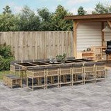 vidaXL 9-delige Tuinset poly rattan zwart